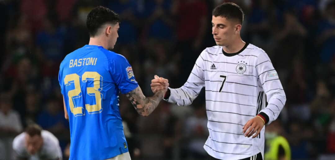 Italia y Alemania empataron a un gol