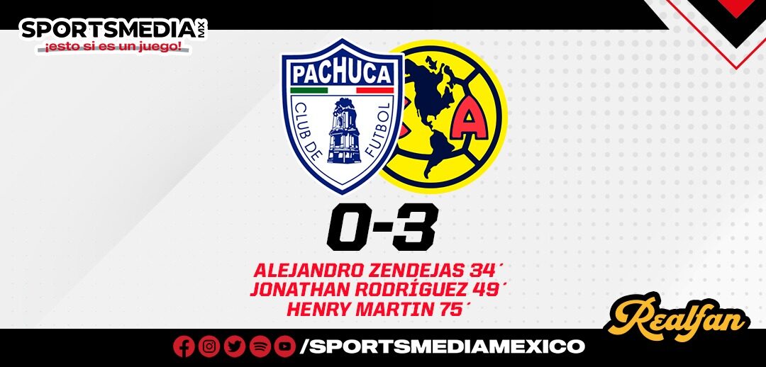 AMÉRICA GOLEÓ AL PACHUCA COMO VISITANTE