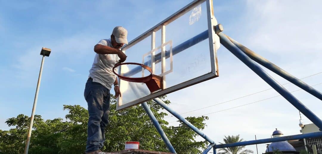 LA CANCHA DE USOS MULTIPLES DE LA COLONIA MAGISTERIAL FUE REHABILITADA