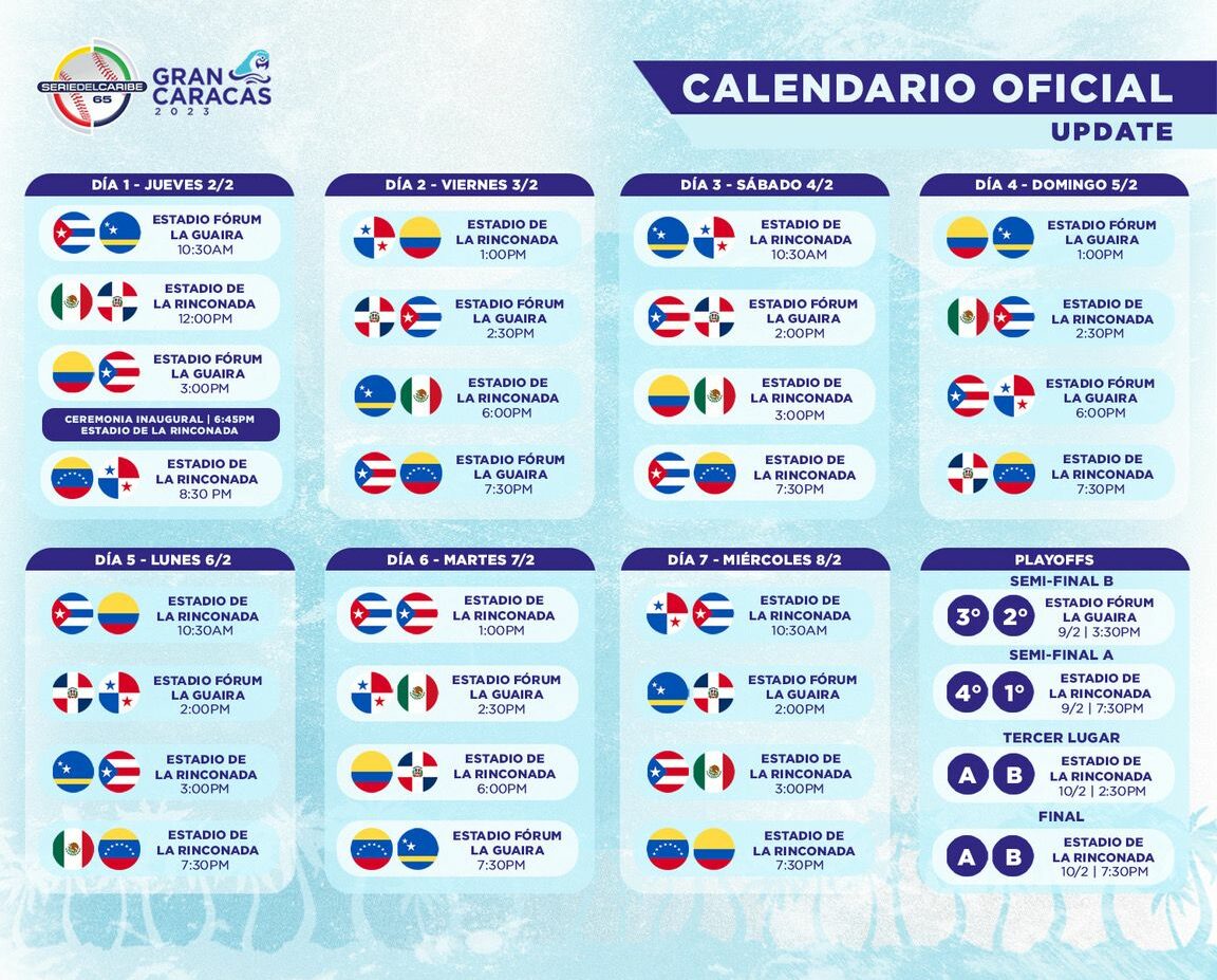 CALENDARIO SERIE DEL CARIBE