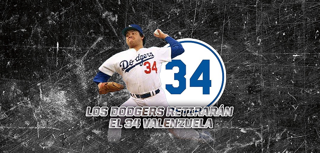 Dodgers retira el '34' de Fernando Valenzuela