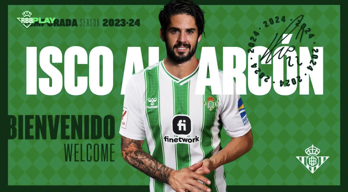 ¡OFICIAL! ISCO ES NUEVO JUGADOR DEL REAL BETIS