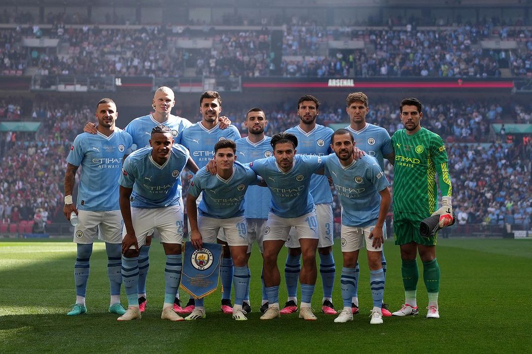 EL MANCHESTER CITY DURANTE UN PARTIO DE LA CHAMPIONS LEAGUE