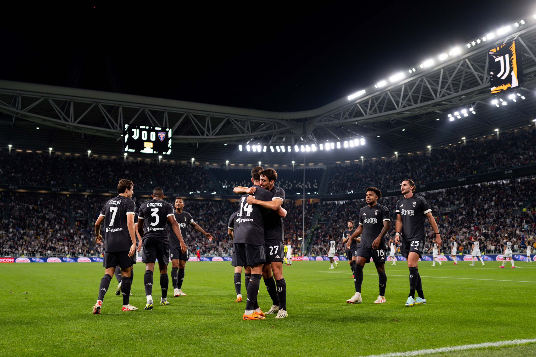 Juventus festejando el gol