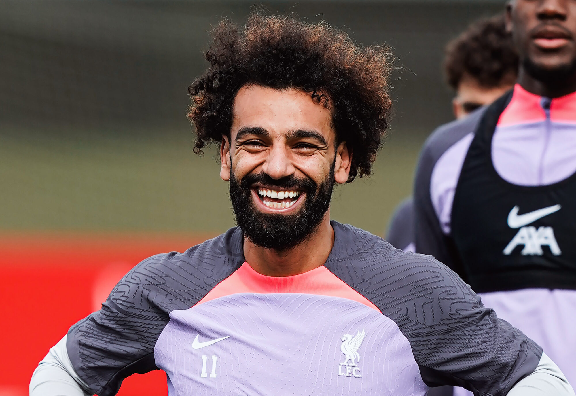 MOHAMED SALAH, DURANTE UN ENTRENAMIENTO CON EL LIVERPOOL