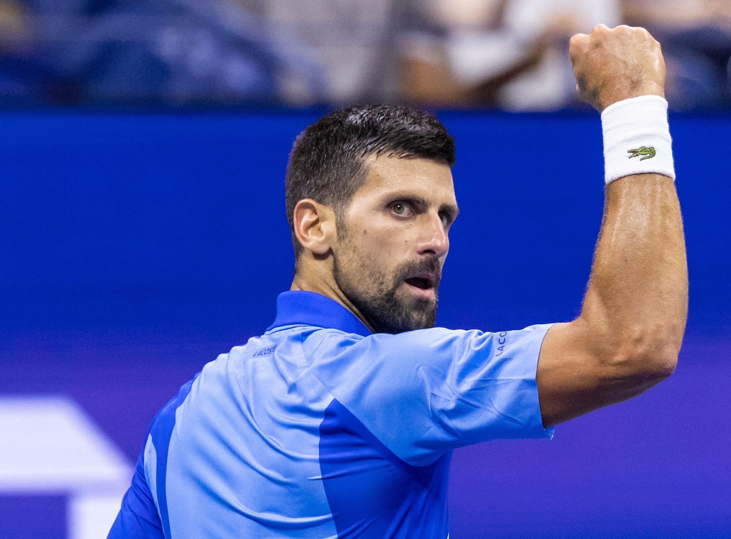 NOVAK DJOKOVIC FESTEJA LA VICTORIA ANTE LASLO DJERE