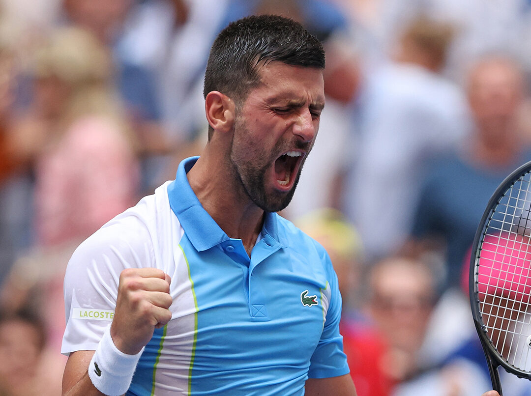 NOVAK DJOKOVIC CELEBRA EL AVANZAR A SEMIFINALES