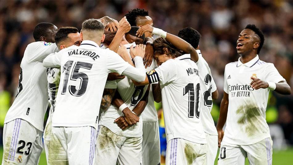 Real Madrid festejando un gol