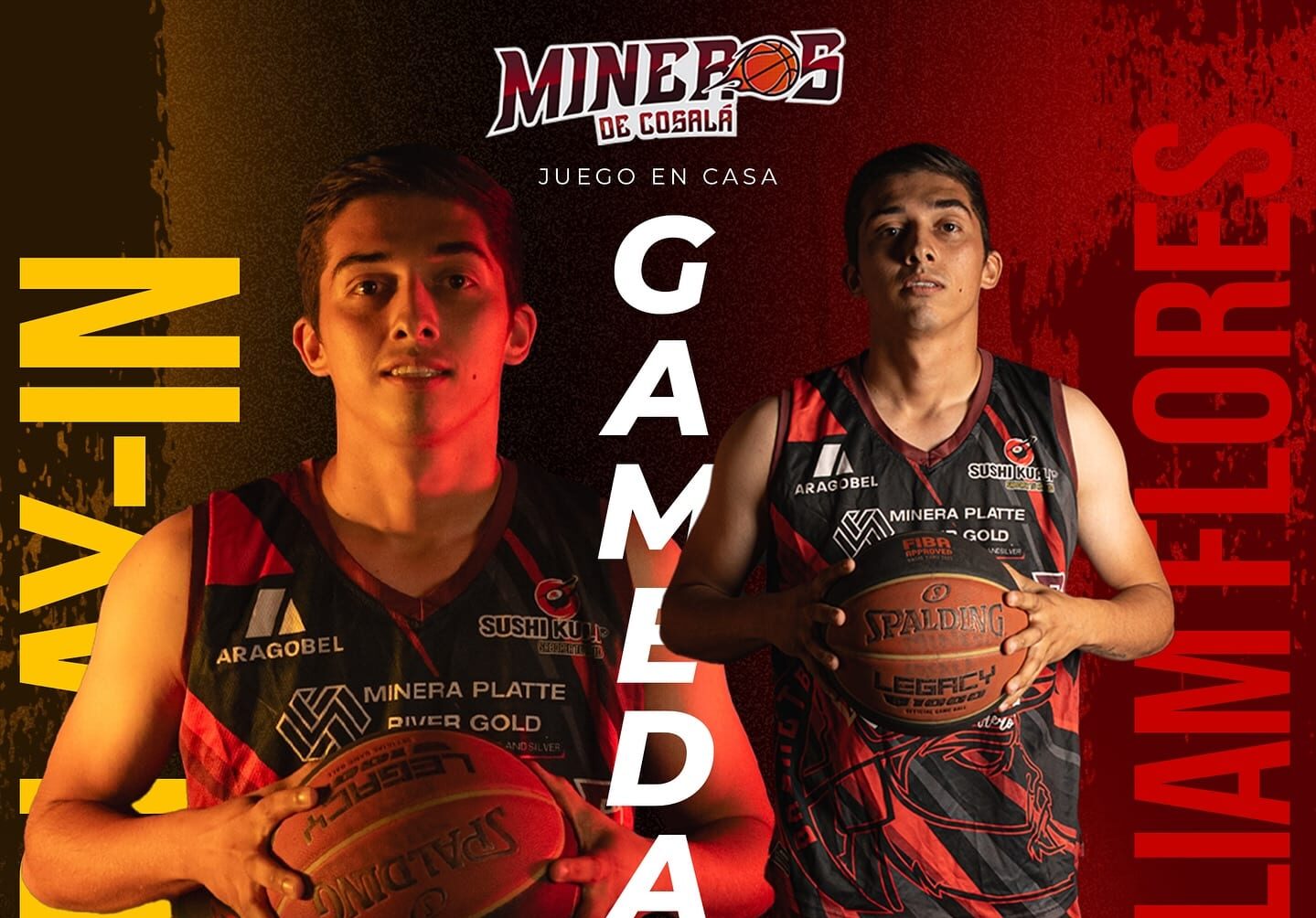 WILLIAM FLORES EN EL FLYER DEL JUEGO DE MINEROS VS MARINOS