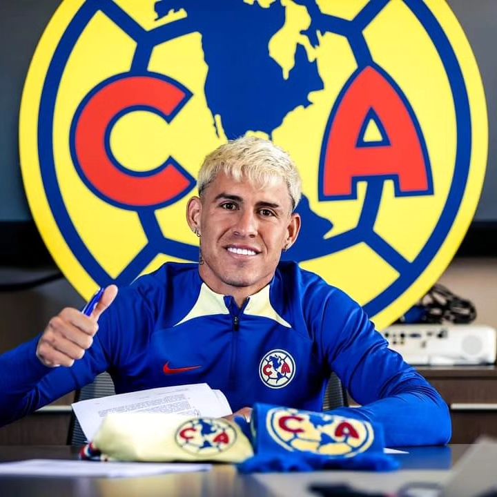 Cristian Calderón tras firmar con el Club América.