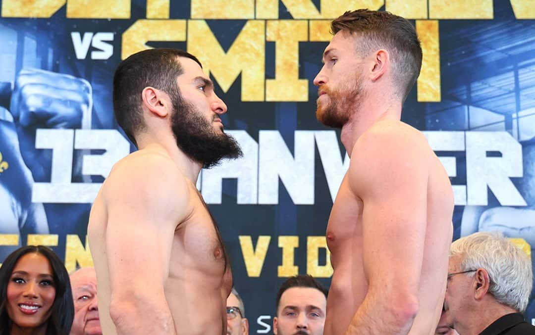 ARTUR BETERBIEV Y CALLUM SMITH CARA A CARA TRAS EL PESAJE