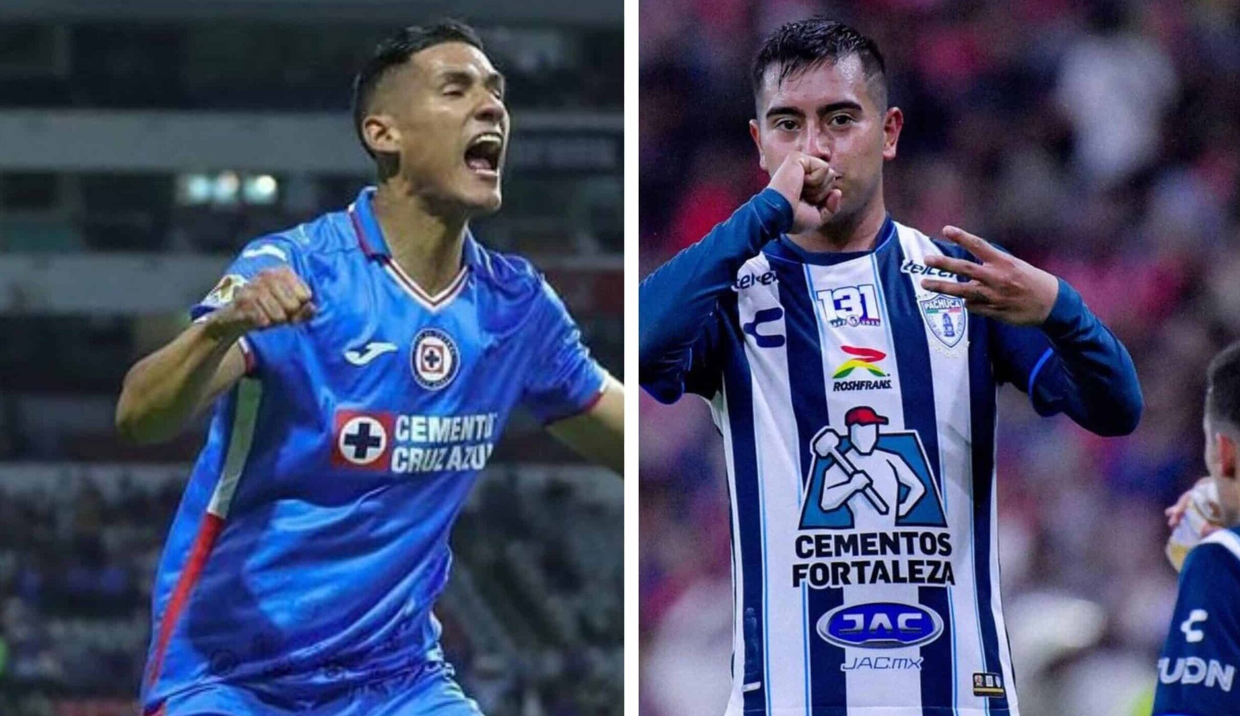 URIEL ANTUNA DEL CRUZ AZUL A LA IZQUIERDA Y ÉRICK SÁNCHEZ DEL PACHUCA A LA DERECHA