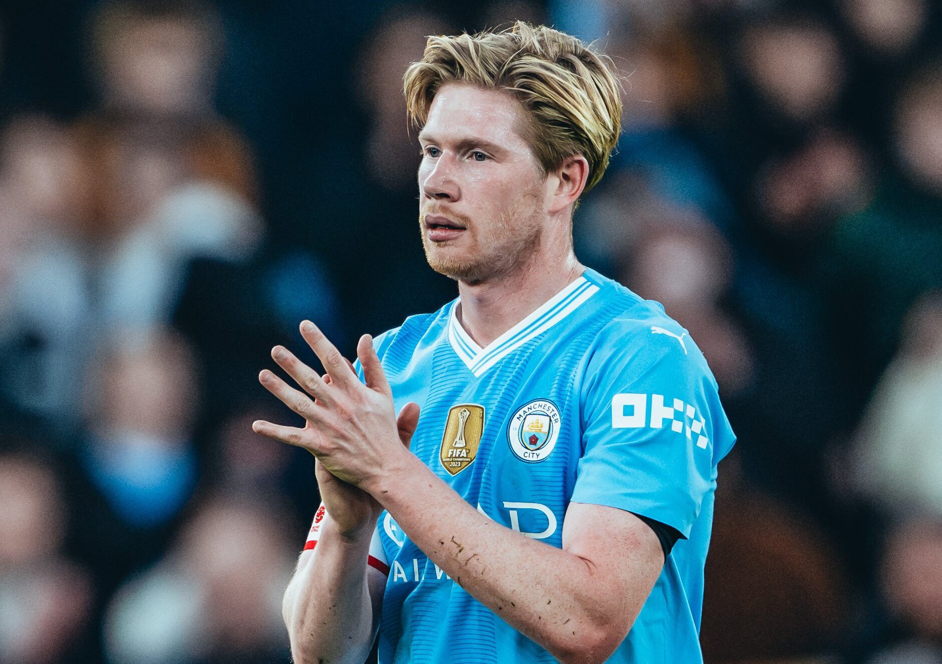 KEVIN DE BRUYNE DURANTE UNA PRÁCTICA DEL CITY