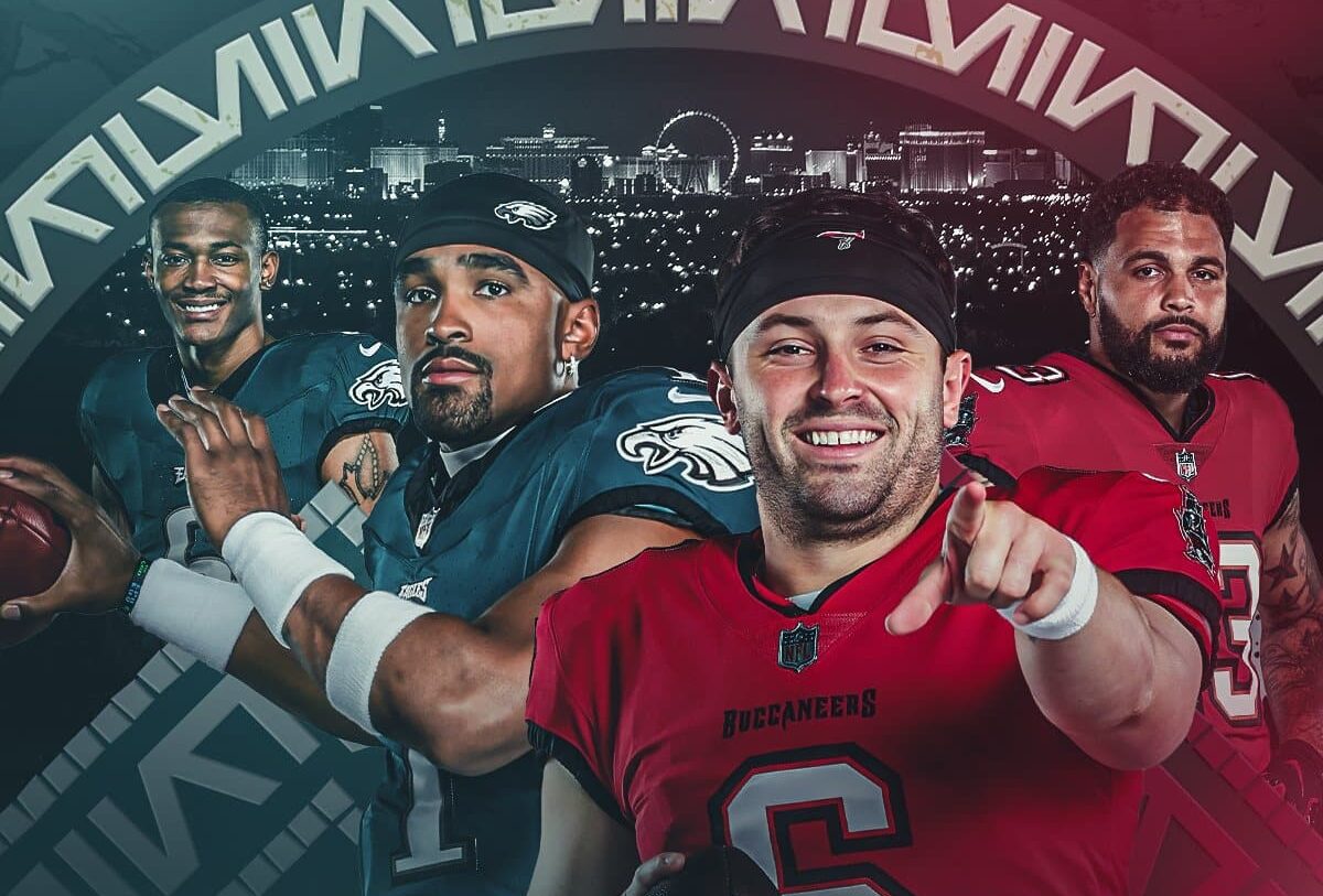 PÓSTER DE LA NFL DEL JUEGO DE COMODINES ENTRE PHILADELPHIA Y TAMPA BAY