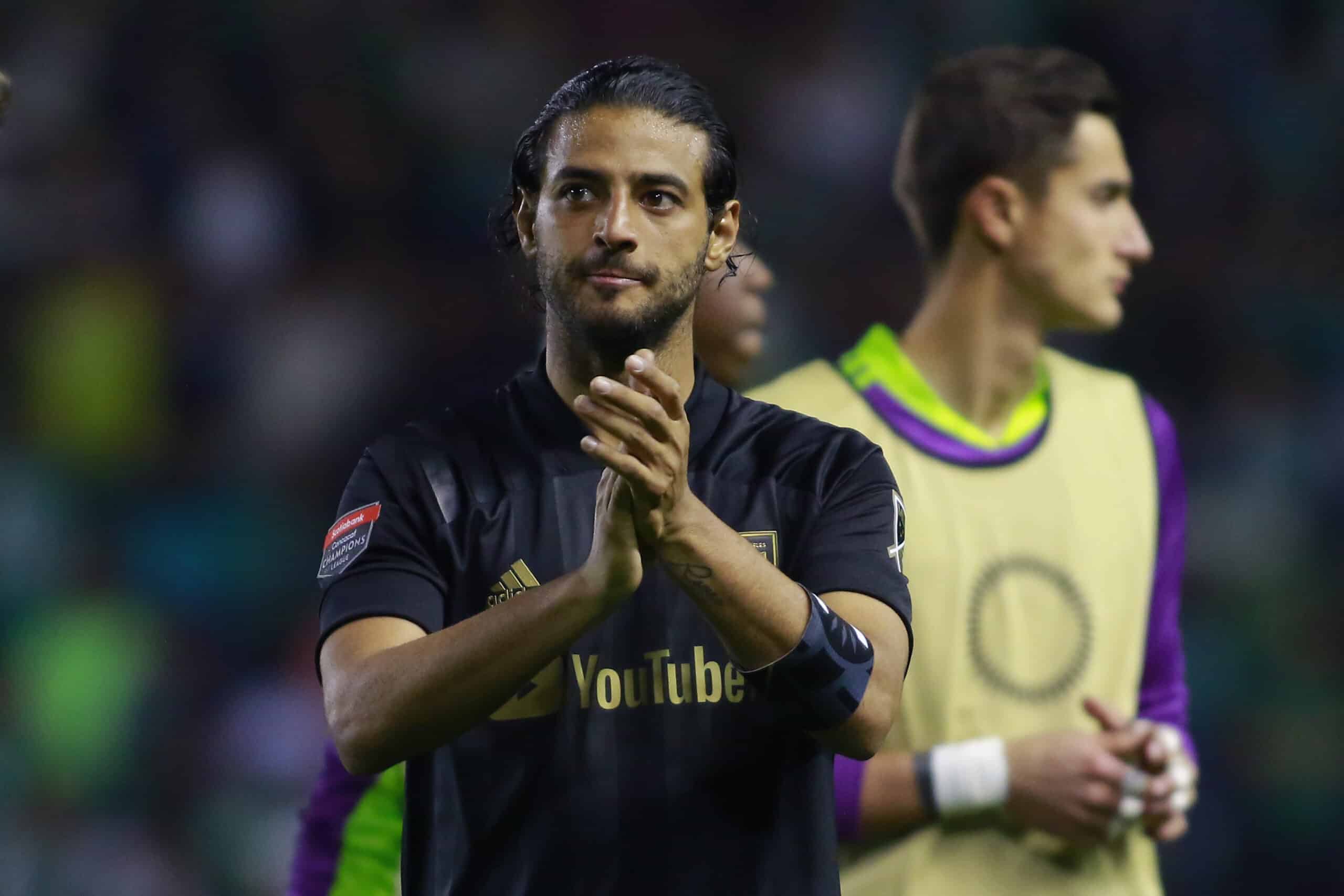 Carlos Vela de Los Angeles durante el partido 1 de 2 de los Octavos de Final de la Liga de Campeones CONCACAF 2020.