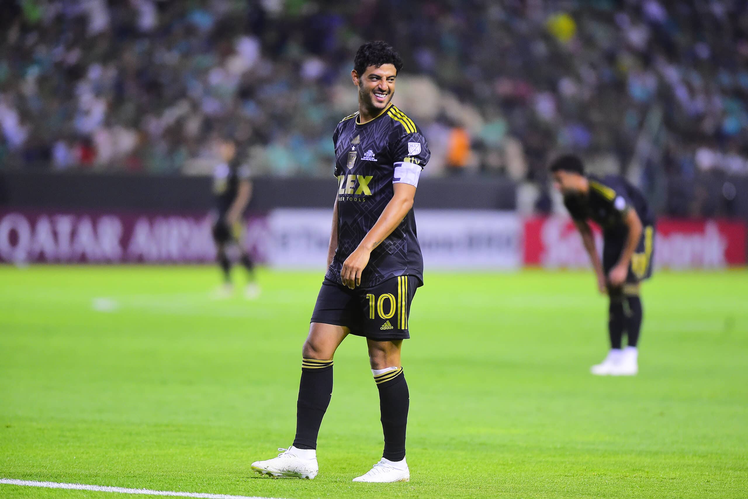 Carlos Vela de Los Angeles FC durante lel juego de ida de la Final de la Liga de Campeones de la CONCACAF 2023.