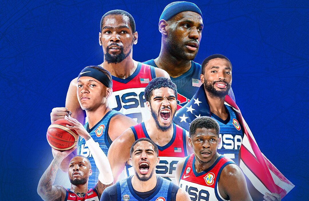 PÓSTER DE USA BASKETBALL DE LOS ELEGIDOS PARA PARÍS 2026