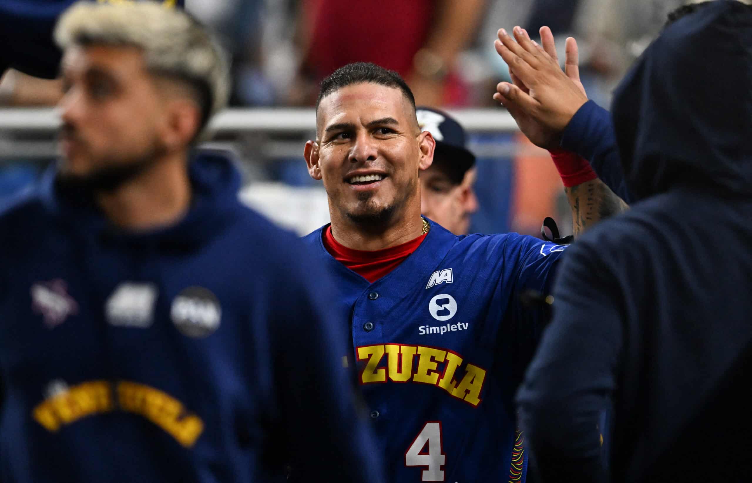 Jugadores de Venezuela en la caseta de la Serie del Caribe.
