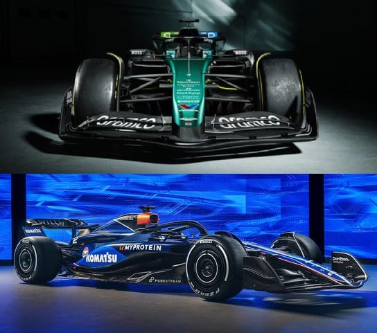 Autos Williams y Aston Martin