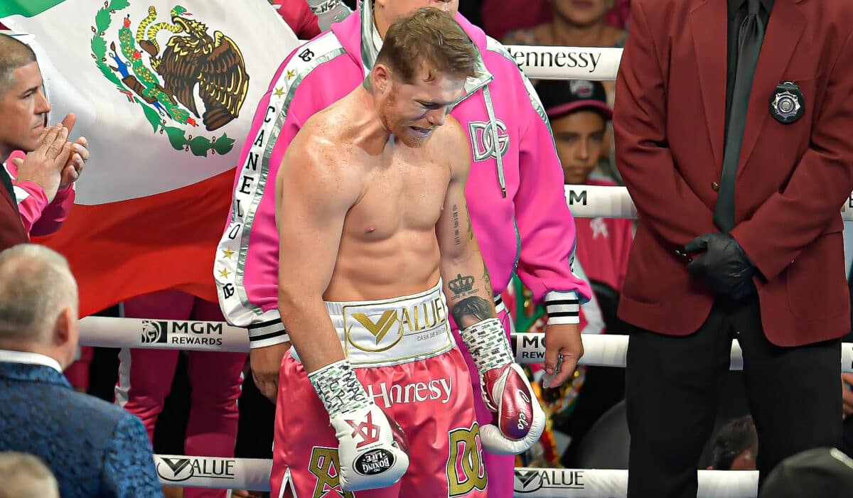 'Canelo' Álvarez en su última pelea en Las Vegas, Nevada.