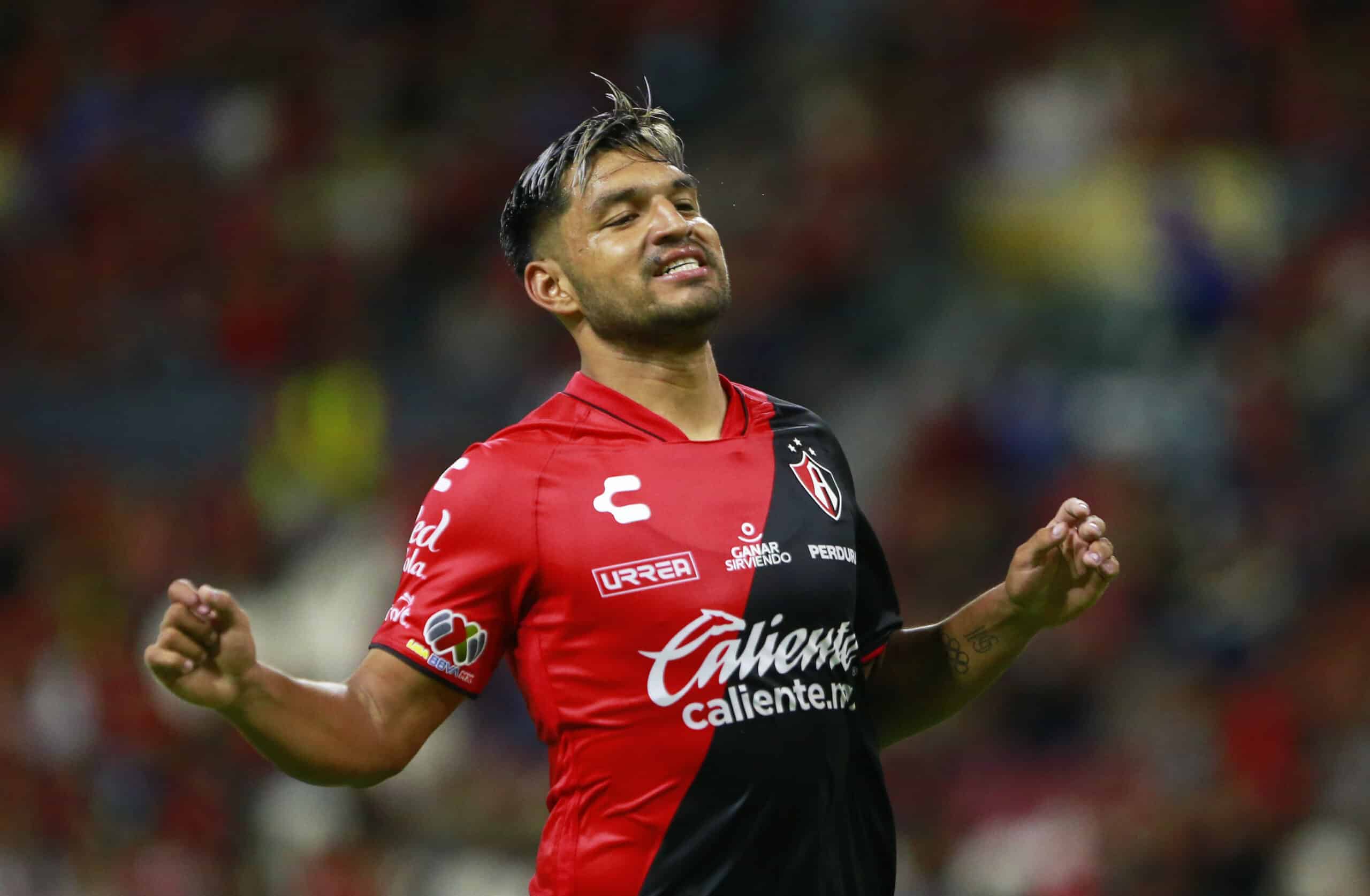 Eduardo Aguirre del Atlas durante el juego de la jornada 1 del Torneo Apertura 2023 de la Liga BBVA MX.