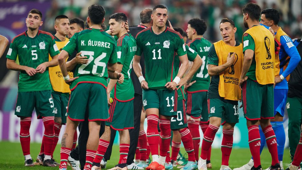 Jugadores de la Selección Mexicana en la Copa Oro.