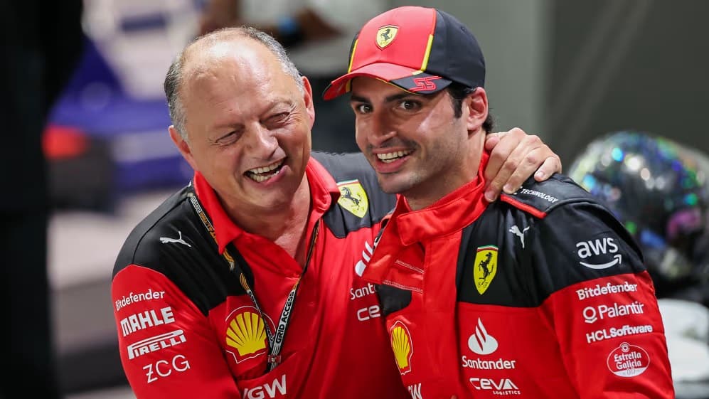 Vasseur y Sainz en Ferrari