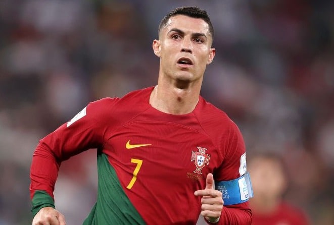 Cristiano Ronaldo en juego de la selección de Portugal.