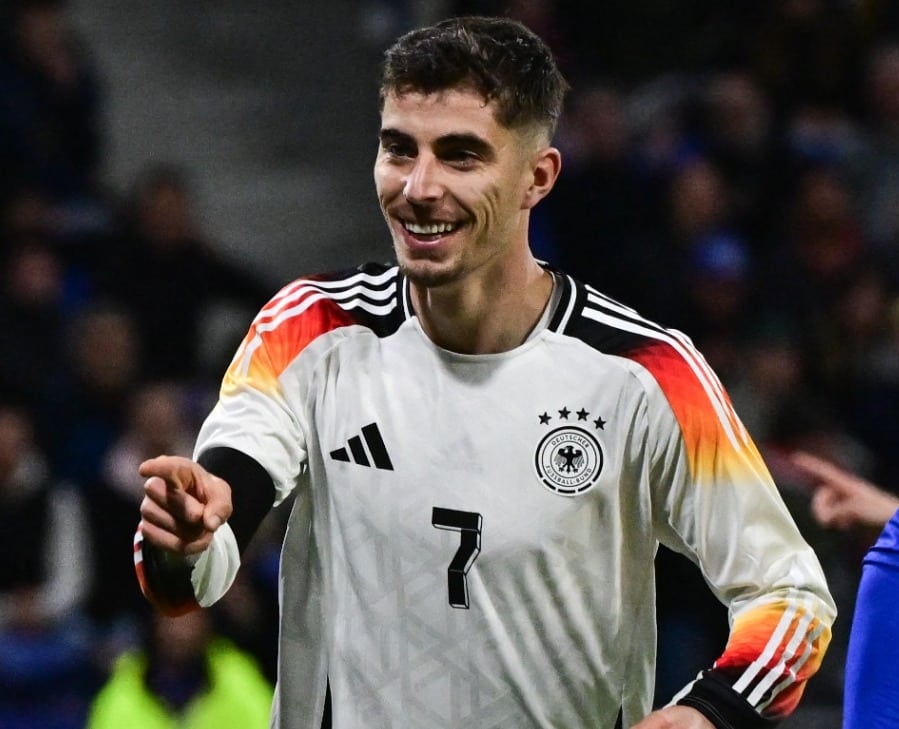 Kai Havertz festeja gol de Alemania ante Francia.