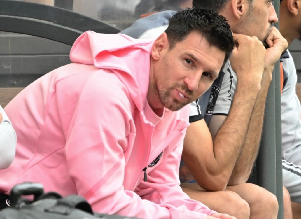 Lionel Messi en la banca del Inter Miami de la MLS.