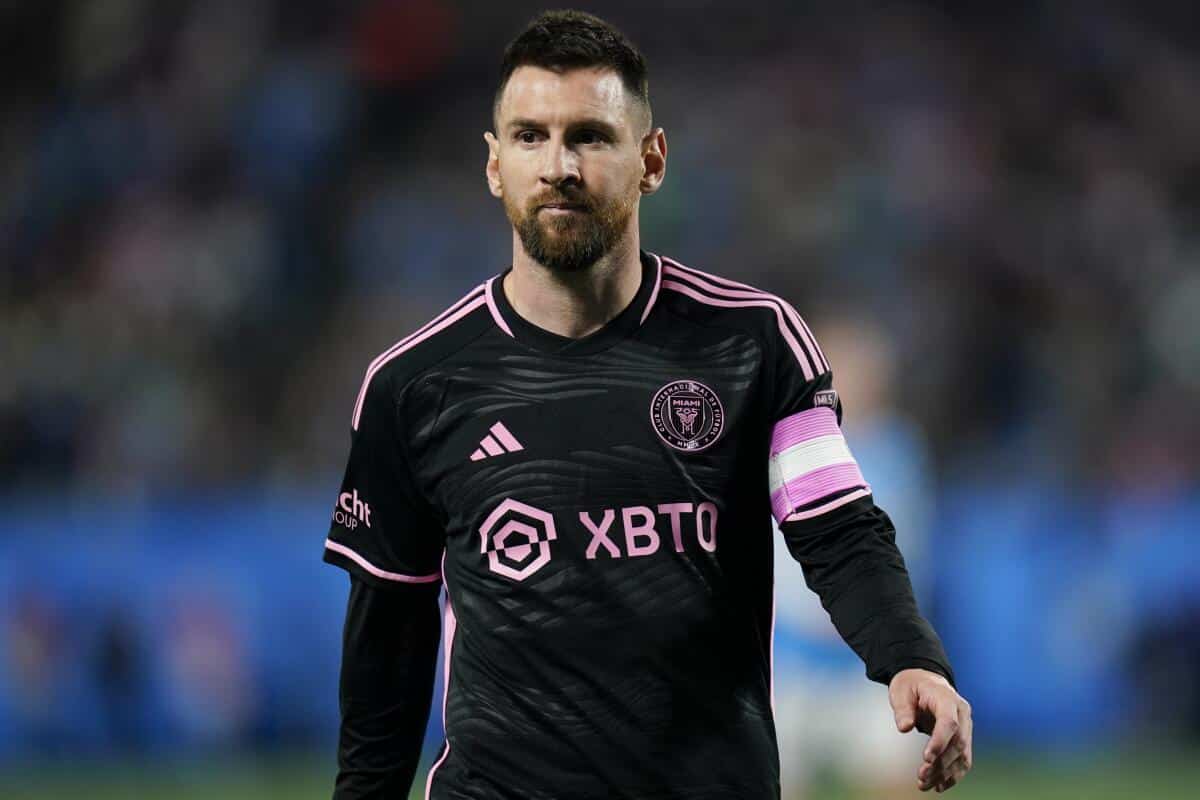 Lionel Messi tras un juego de la temporada de la MLS.