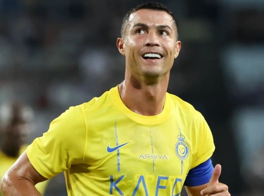 Cristiano Ronaldo en juego en la liga de Arabia Saudita.