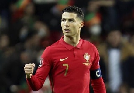 Cristiano Ronaldo en partido con la selección de Portugal.