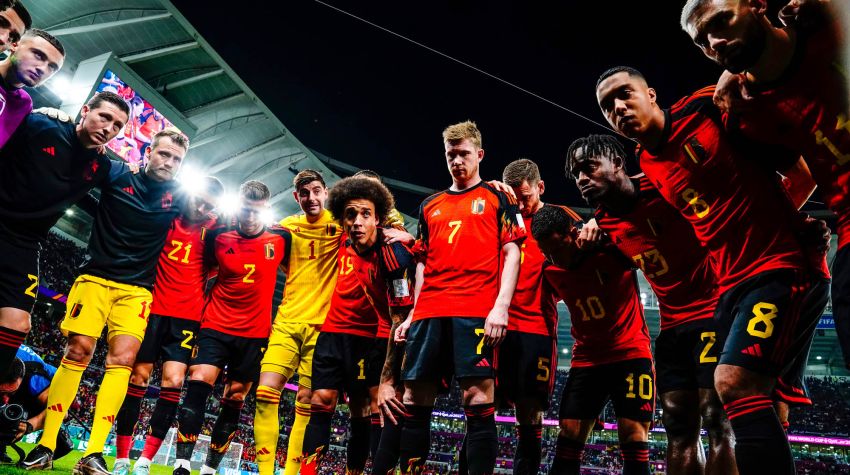 Jugadores de Bélgica en partido del pasado Mundial de Qatar.
