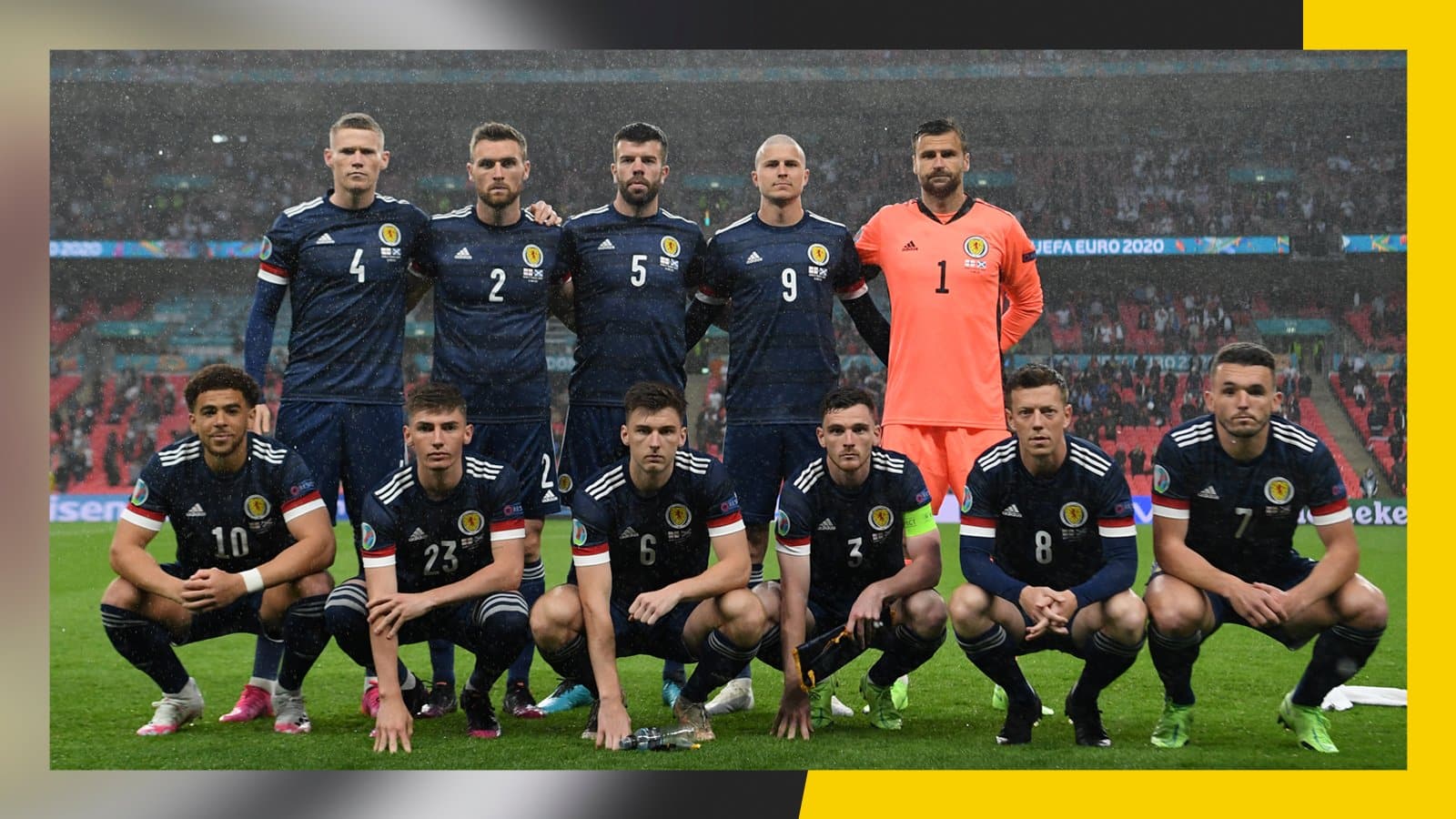 La Selección de Escocia en la segunda fecha de la fase de grupos.