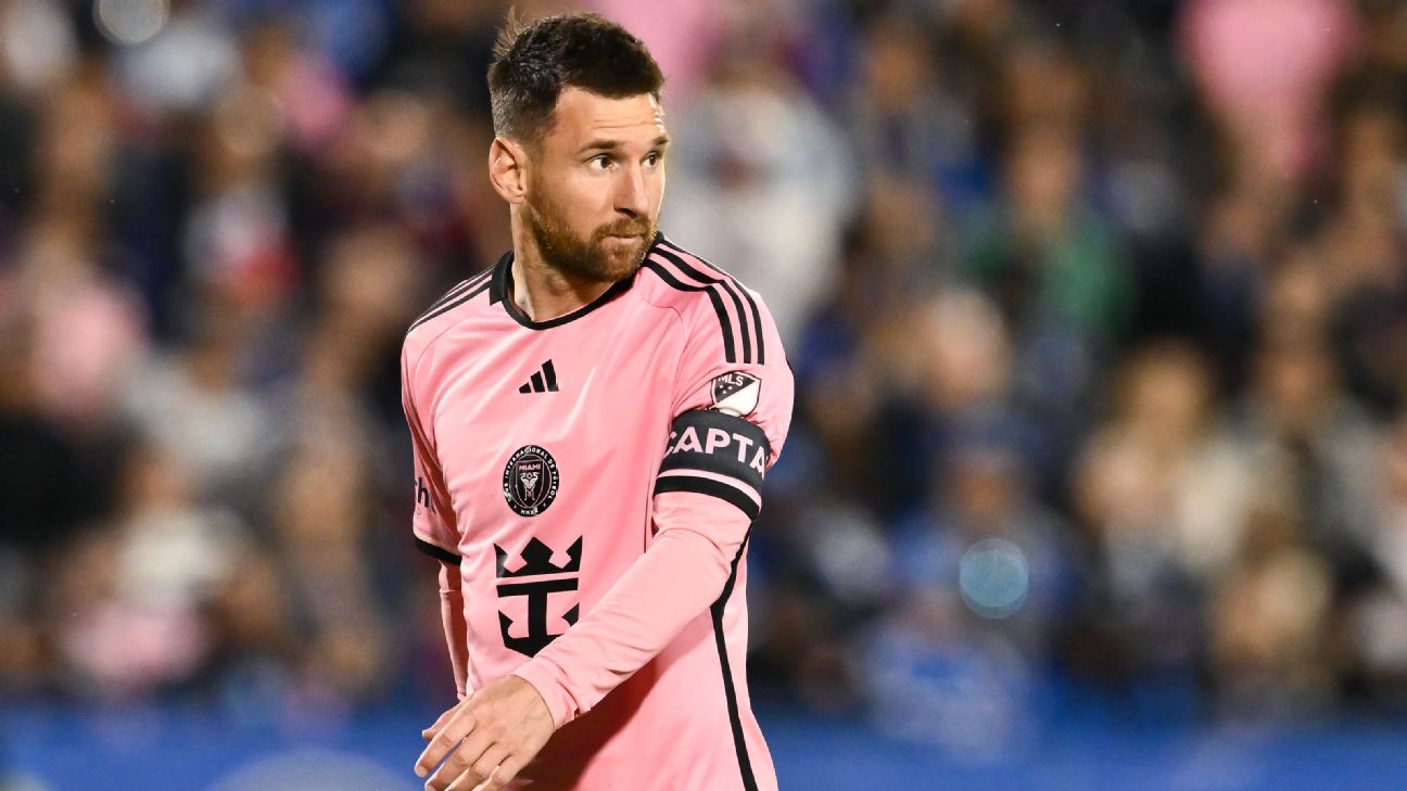 Lionel Messi en un partido de la MLS con el Inter Miami.