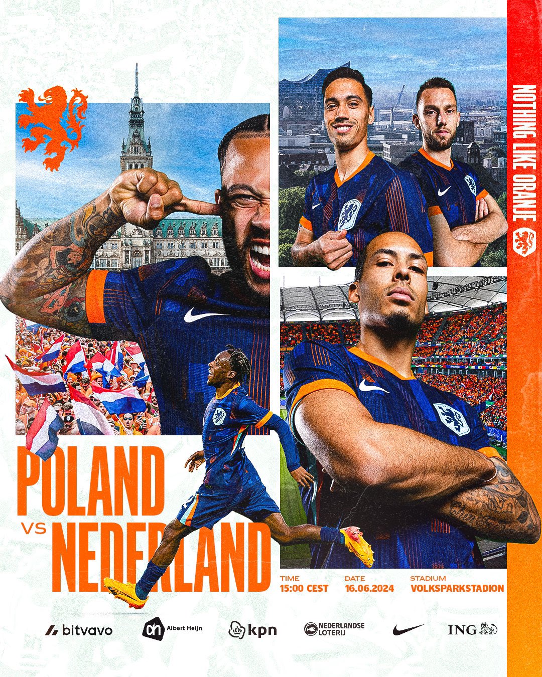Holanda se mide ante Polonia este domingo en la Eurocopa.