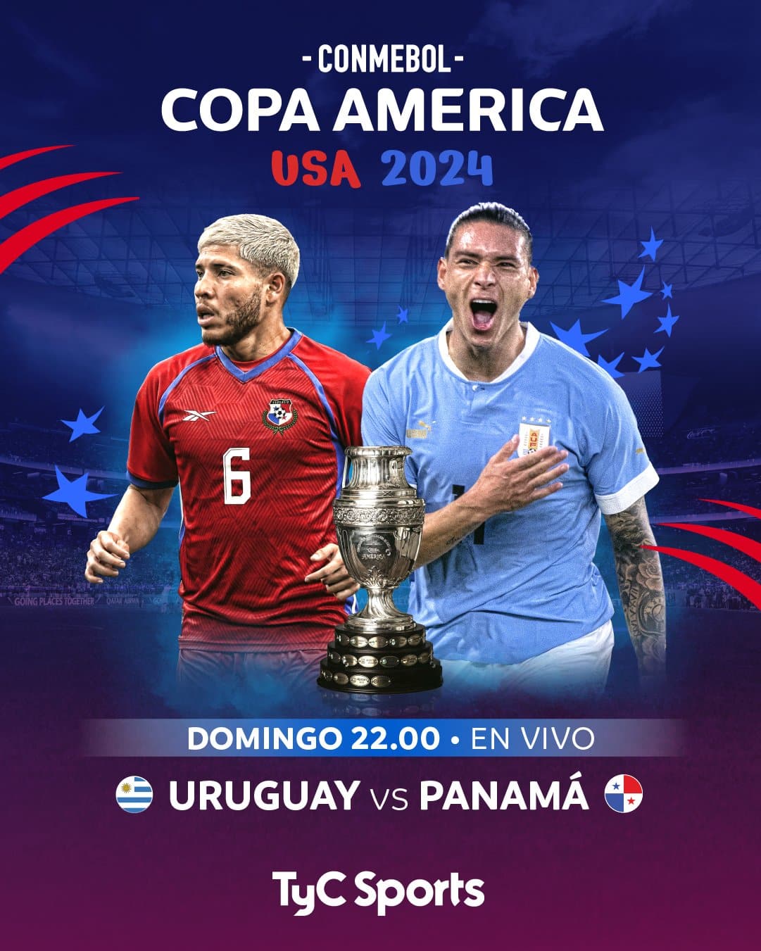 Uruguay y Panamá hacen su estreno este domingo en la Copa América.