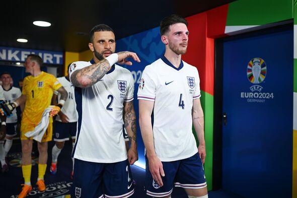 Jugadores de Inglaterra en la segunda fecha de la Euro.