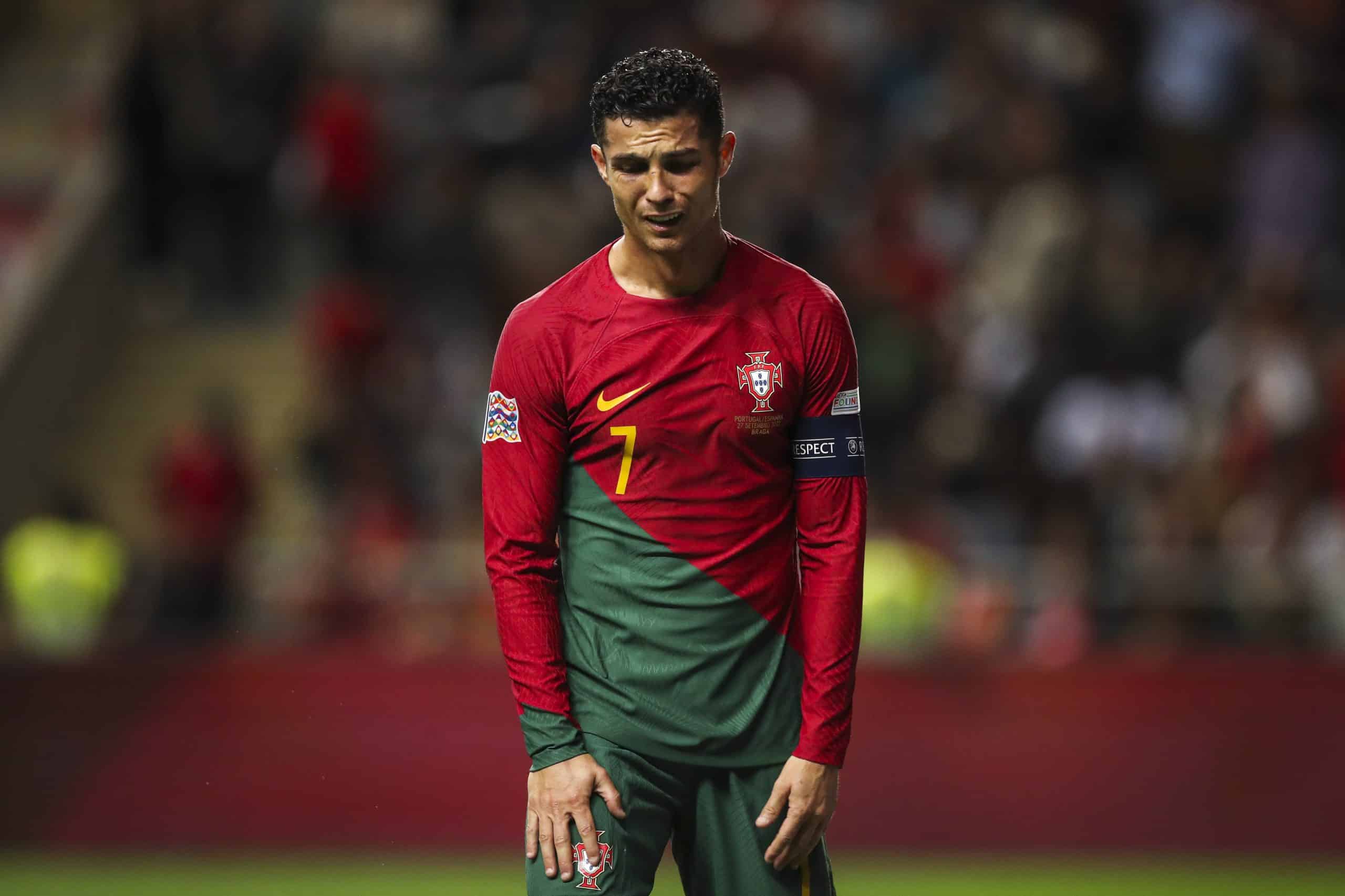 Cristiano Ronaldo en partido amistoso de la semana con Portugal.