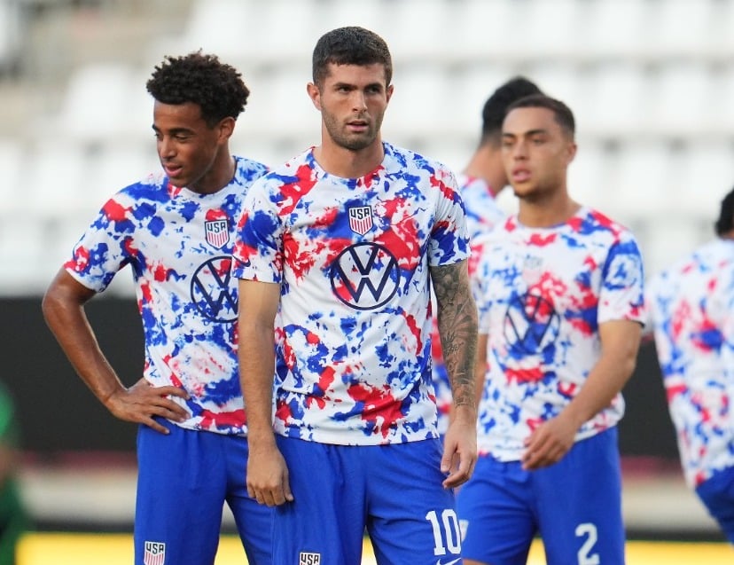 Christian Pulisic en entrenamiento de Estados Unidos en Copa América.