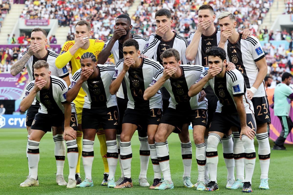 Selección de Alemania previo a un partido amistoso.