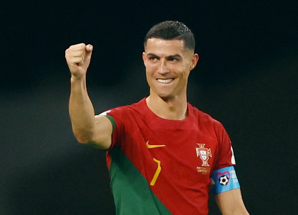 Cristiano Ronaldo en amistoso con Portugal.