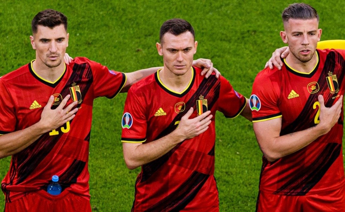 La Selección de Bélgica en partido de la Eurocopa 2024.