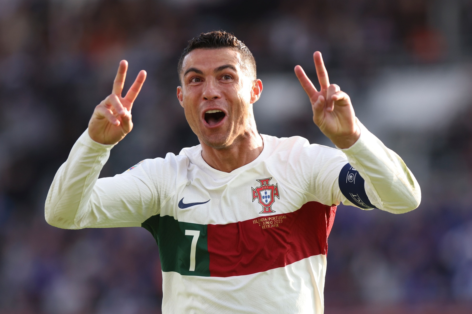 Cristiano Ronaldo en la Eurocopa 2024 con Portugal.