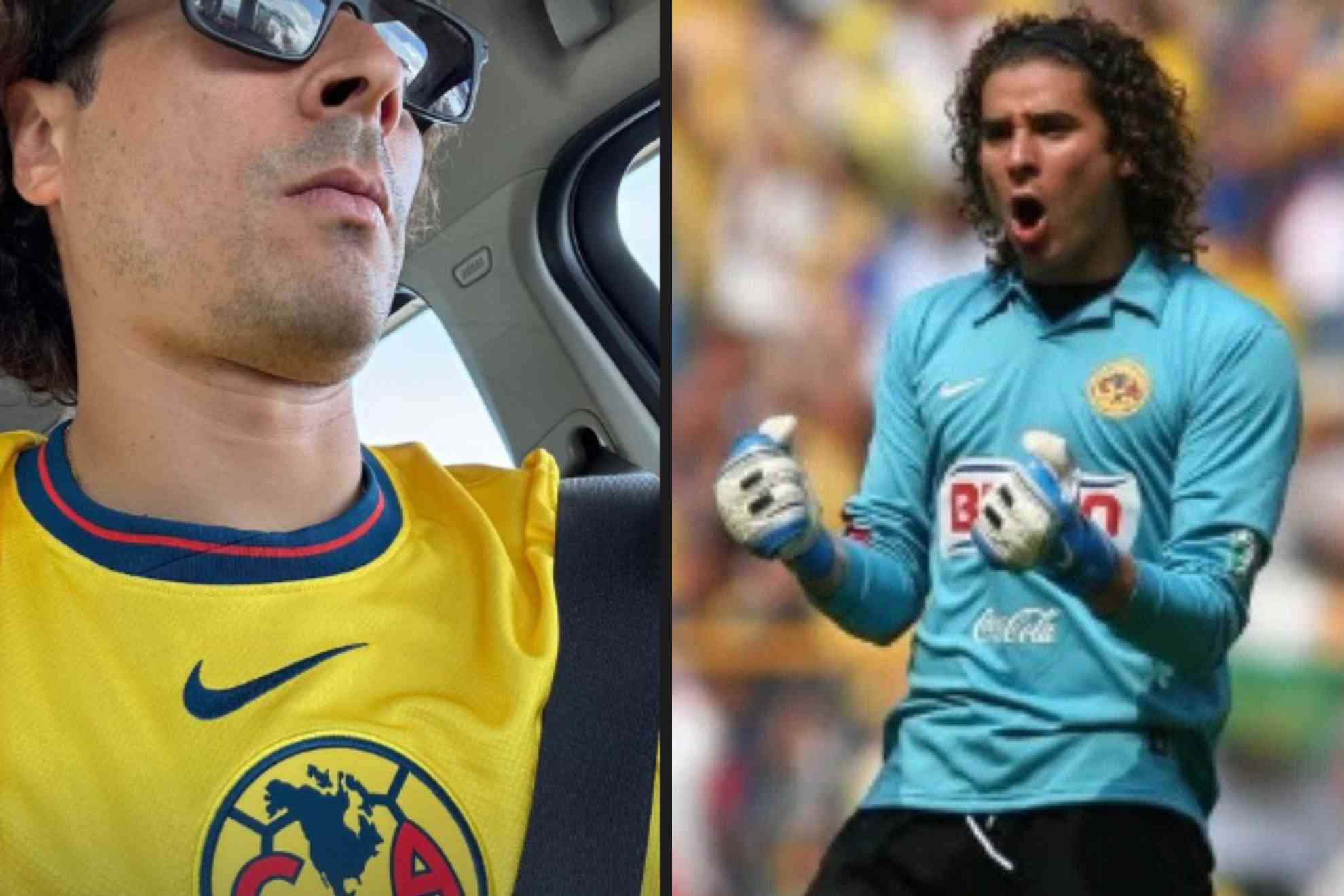 Guillermo Ochoa presume nuevo jersey del América.