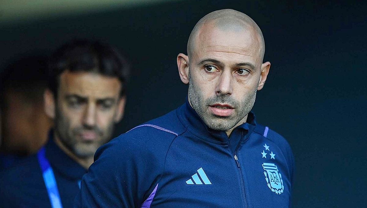 Mascherano en entrenamiento de Argentina para JO.