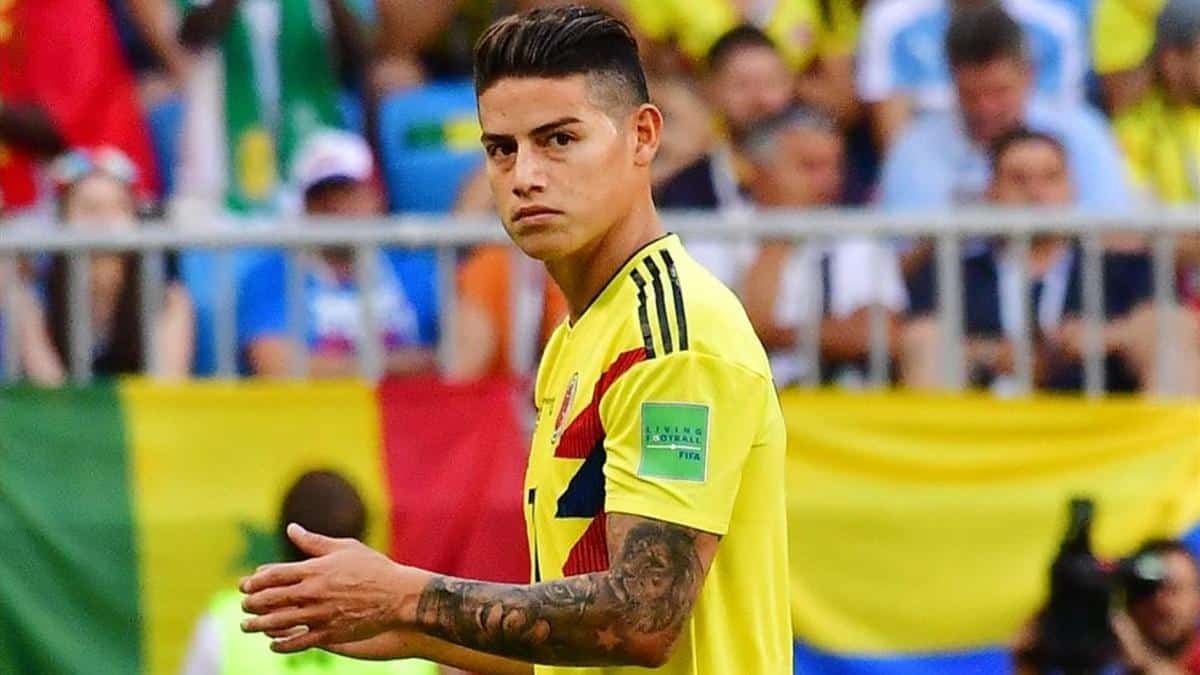 James Rodríguez en partido de las semifinales de la Copa América.