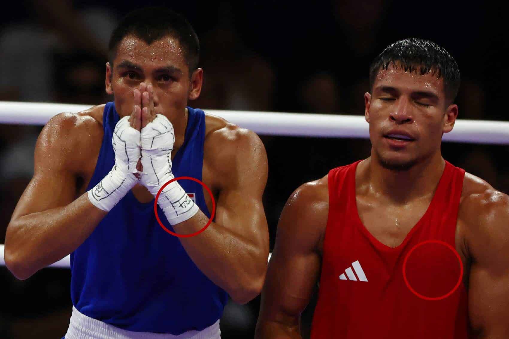 Jesús Cova sube al ring sin la bandera de su país en JO.