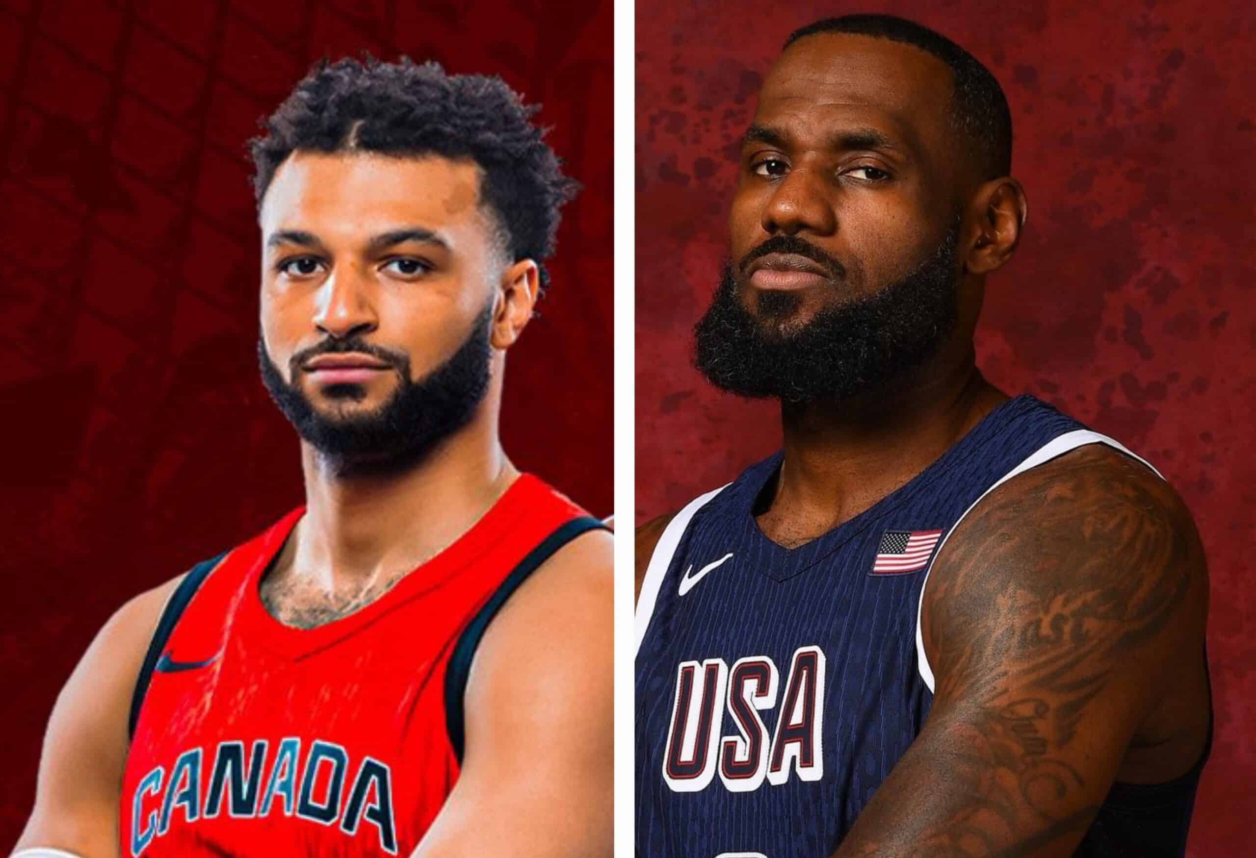 JAMALMURRAY DE CANADÁ A LA IZQUIERDA Y LEBRON JAMES DE ESTADOS UNIDOS A LA DERECHA